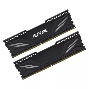 Galda DDR4 RAM AFOX 2×16GB 3200MHz CL16 1.35V nebuferizēta (32GB, XMP2, Rank1, melna)