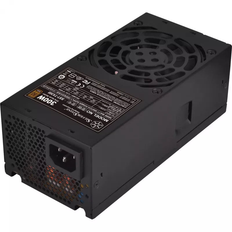 SilverStone TFX Series SST-TX300 - Barošanas bloks (iekšējais) - TFX12V / ATX12V 2,4 - 80 PLUS Bronze - AC 100-240 V - 300 Watt - aktīvs PFC - Melns (SST-TX300)