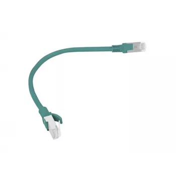 Patch Cord CAT.6 UTP LANBERG PCU6-20CC-0025-G — 0,25 m, RJ-45 vīriešu-vīriešu, CCA, 250 MHz, zaļš, 10 gab. komplekts