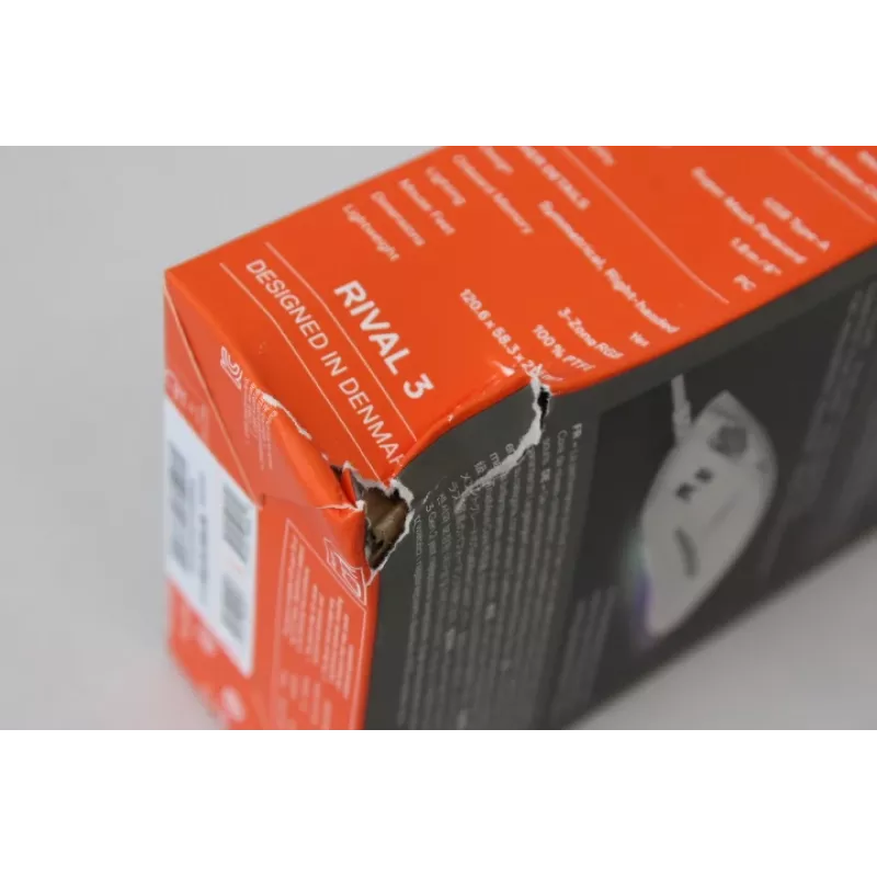 IZPĀRDOŠANA. Steelseries Rival 3 Gen 2 spēļu pele, balta | IZPĀRDOŠANA. SteelSeries spēļu pele | Rival 3 Gen 2 | vadu | balta | BOJĀTS IEPAKOJUMS