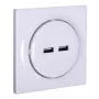 Fibaro Walli N kontaktligzda 2x USB balta