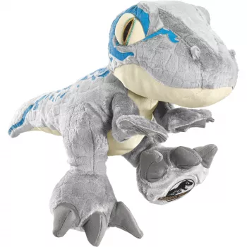 Jurassic World, Blue, Plīša rotaļlieta pelēka/zila, 30 cm