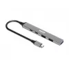 USB centrmezgls Port Designs 900163 Type-C 5000 Mbit/s Sudraba