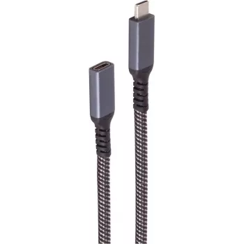 shiverpeaks ®-BASIC-S--USB-C pagarinātāja kabelis, 3.2, PD, tekstils, 0,5m (BS14-74003)