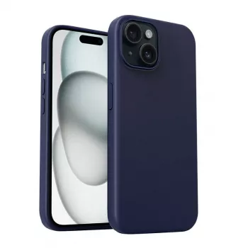 Aizsardzības vāciņš Aukey PC-GJ10B iPhone 15 Plus, vētras zils, plānas malas un aizmugures aizsardzība