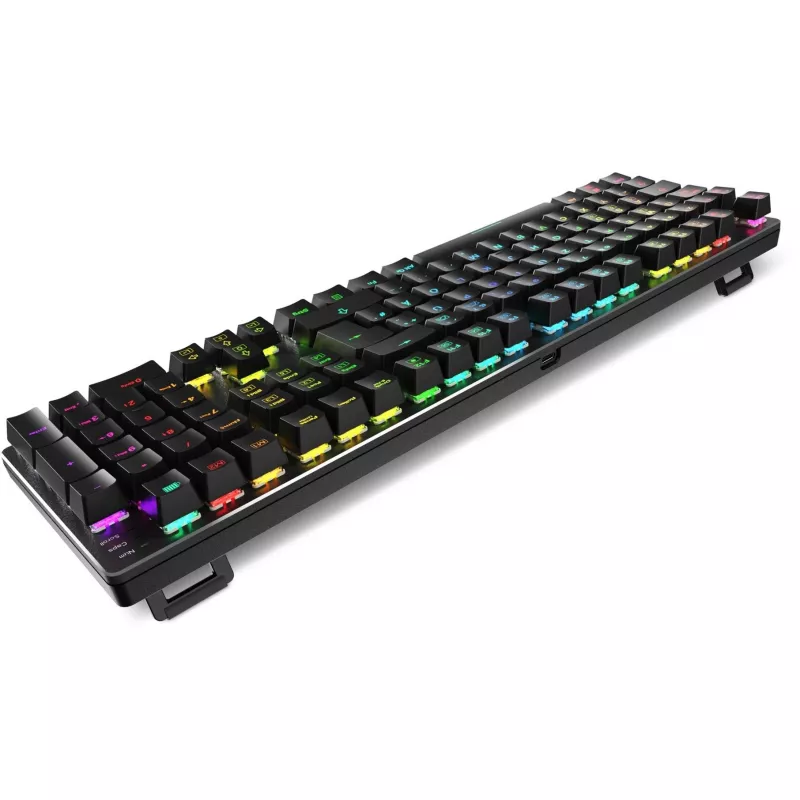 SKILLER SGK36W, Gaming tastatūra melna, DE izkārtojums, Huano Red
