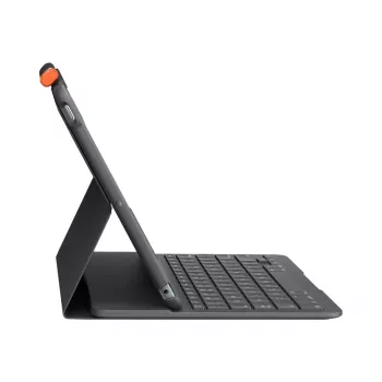 Logitech plāns Folio pelēks Bluetooth QWERTZ šveiciešu tastatūra iPad planšetdatoram