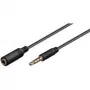 Wentronic Goobay 3,5 mm ligzdas pagarinātāja kabelis, melns, 0,5 m - 3,5 mm spraudnis (4 kontaktu, stereo) > 3,5 mm ligzda (4 kontaktu, stereo) (62476)
