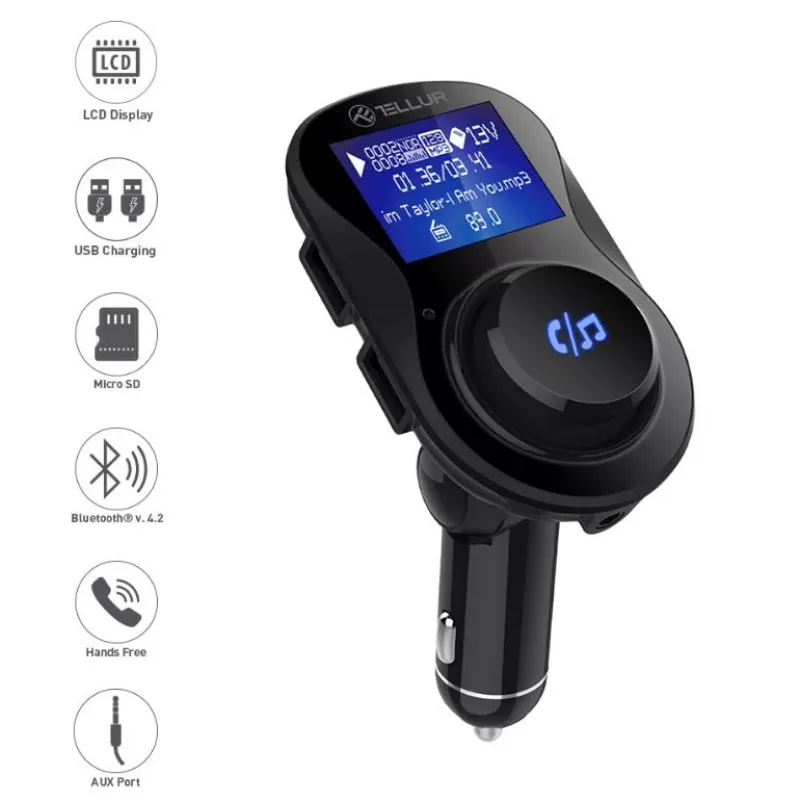 FM raidītājs Tellur FMT-B3 ar 3,5 mm ligzdu un USB barošanu