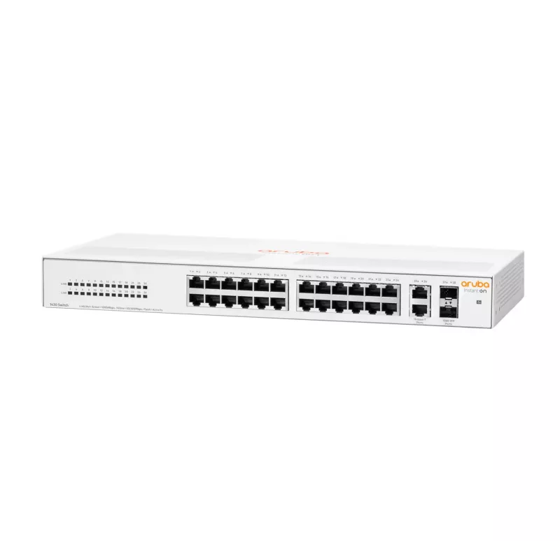 HPE Aruba Networking Aruba Instant On 1430 26G 2SFP Nepārvaldāms L2 Gigabit Ethernet (10/100/1000) 1U