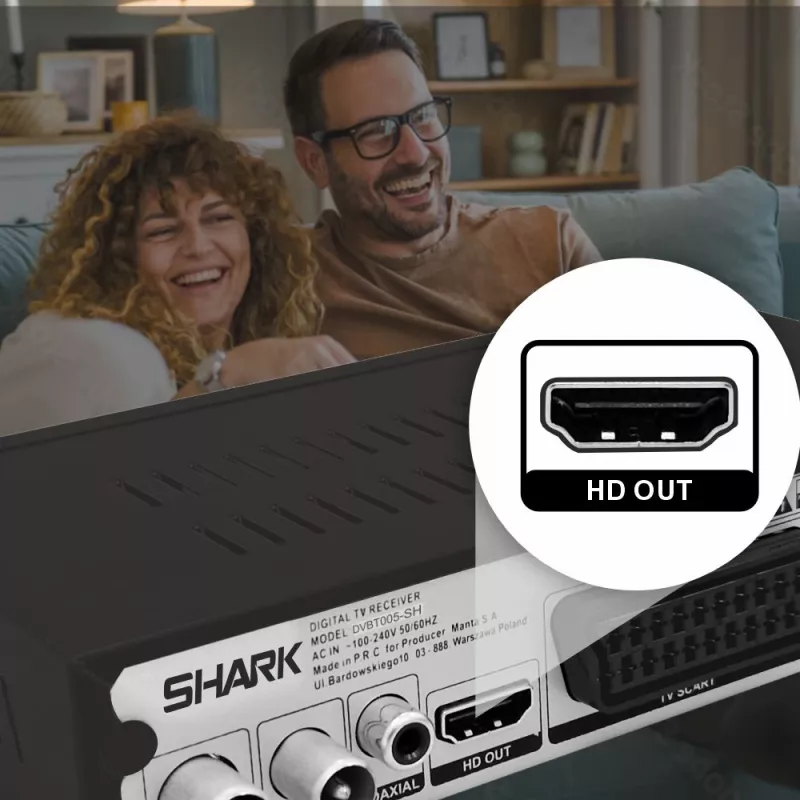 Digitālais TV uztvērējs MANTA DVBT005-SH ar DVB-T/T2 un HEVC atbalstu