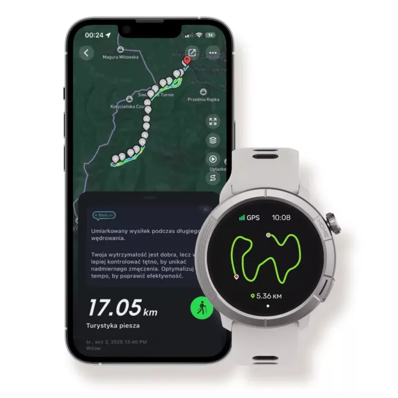 Stelio viedpulkstenis Activ Pro GPS modelis STSWA102TN, 46 mm titāna korpuss
