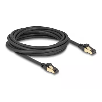 Tīkla kabelis DeLOCK RJ45 Cat.6A vīriešu uz vīriešu S/FTP 5 m melns