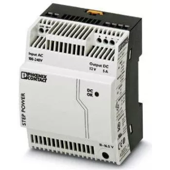 Phoenix Contact STEP-PS/ 1AC/12DC/5 - 100 - 240 V - PC - Germany - Melns - White - -25 - 70 °C - -40 - 85 °C (2868583)