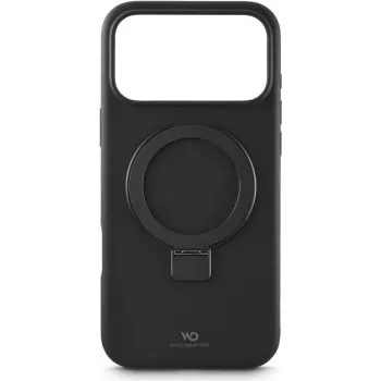 Aizsargapvalks ar baltiem dimantiem Apple iPhone 17 Pro Max — Urban Stand Case balta Diamonds (melns)