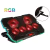 6 VENTILATORU VORTEX RGB Klēpjdatora dzesēšanas paliktnis