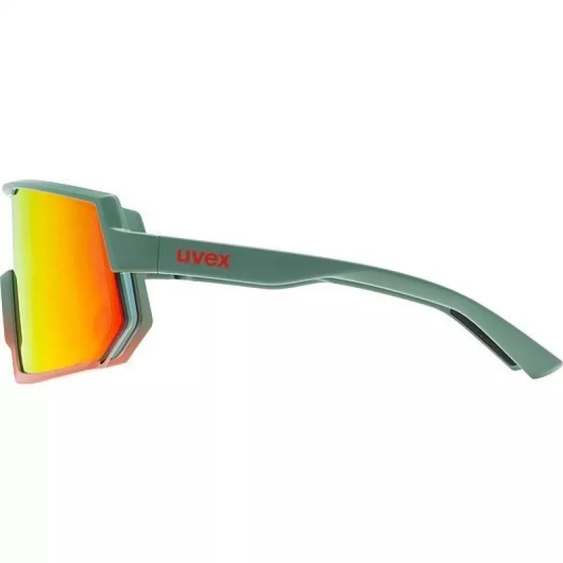 Daudzveidīgas sporta brilles UVEX sportstyle 235 — Unisekss, daļēji bezmalu ietvars, zaļš/sarkans