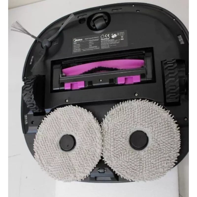 IZPĀRDOTS. Midea V15 robotu putekļsūcējs | IZPĀRDOTS. Midea robotu putekļsūcējs | V15 | Slapjā&Sausā tīrīšana | 5200 mAh | Putekļu tvertnes tilpums 3 L | 16200 Pa | Melns | LIETOTS, NETĪRS, SASKRAPĒTS
