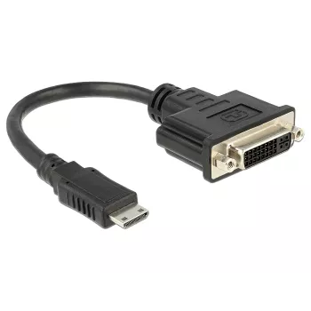 Video kabeļa adapteris DeLOCK 65564 0,2 m HDMI Type C uz DVI-D melns