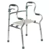 Rehabilitācijas staigulis REHA FUND RF-133 3in1, alumīnija/tērauda rāmis, regulējams augstums 81–99 cm, 2 riteņi, sēdeklis, maks. slodze 100 kg