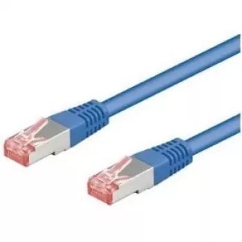 Wentronic Goobay CAT 6 Patch kabelis, S/FTP (PiMF), zils, 0,5 m - CCA vara maisījums (95462)
