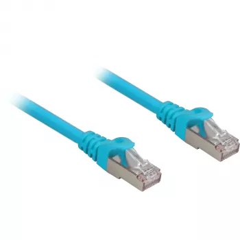 komutācijas kabelis RJ45 Cat.6a SFTP (zils, 25 cm, LSOH (bez halogēna))