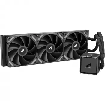 Universāls CPU Šķidruma Dzesētājs Sharkoon S40, 360 mm Radiators, Melns