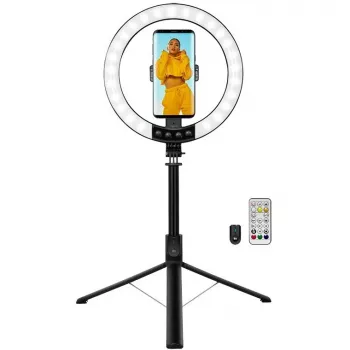 LogiLink viedtālruņa gredzenveida lampa ar selfiju statīvu, DM 20 cm (AA0156)