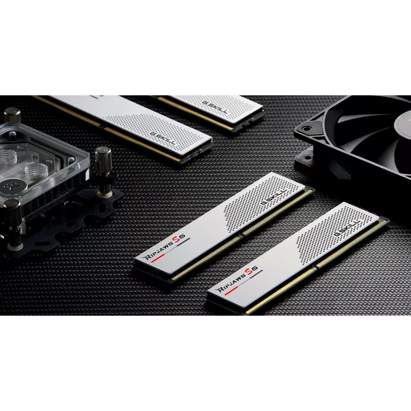 DIMM 64 GB DDR5-5600 (2x 32 GB) Dual-Kit, atmiņa balta, F5-5600J3636D32GX2-RS5W, Ripjaws S5, INTEL XMP