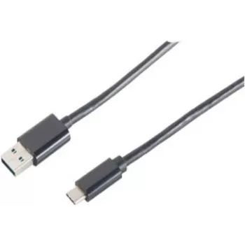 USB kabelis ShiverPeaks BS14-10005 1m USB A USB C melns