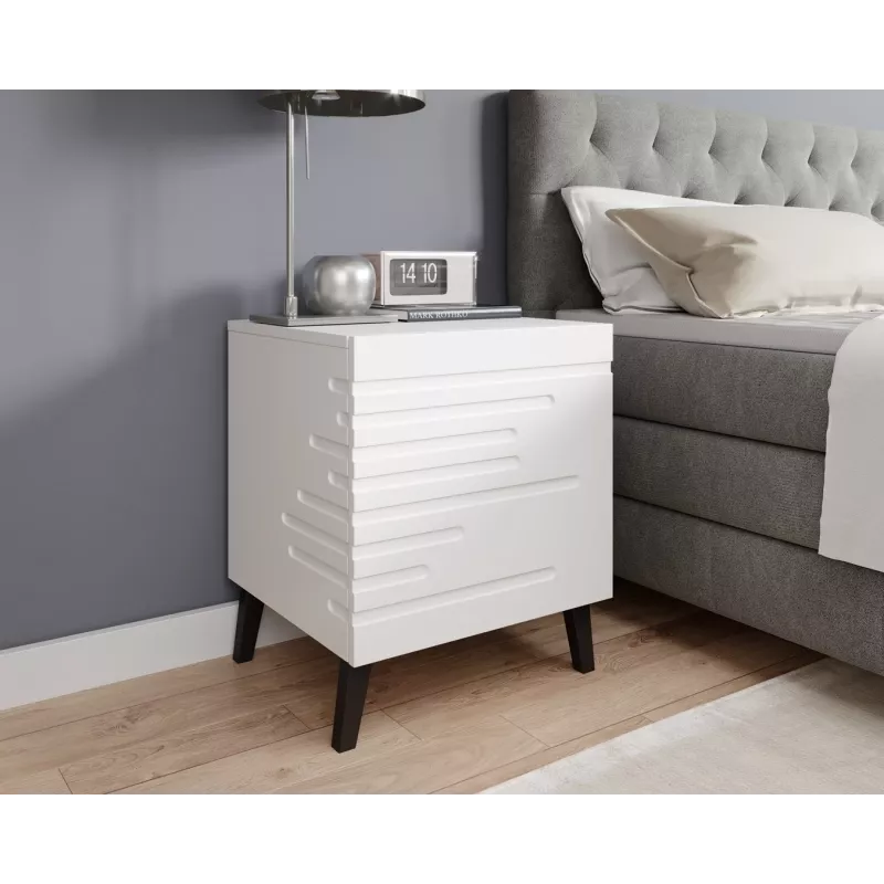 Naktsgaldiņš cama meble NOVA ar 1 atvilktni 44×40×52 cm, balts matēts