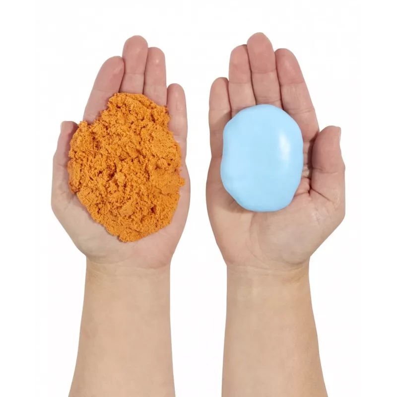 Plastmasas masa Wonder Factory Never Dry Dough, gaiši zila, oranža
