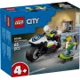 LEGO City Policijas motocikla pakaļdzīšanās komplekts 60455 — 65 detaļas, 2 minifigūras, vecumam 4+