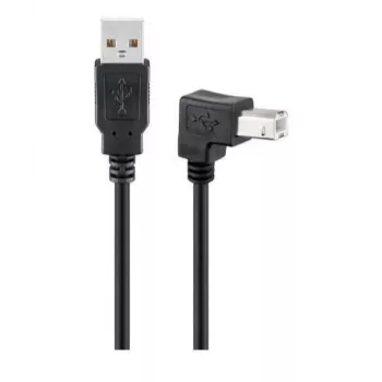 Microconnect USBAB2leņķveida2 USB kabelis USB 2.0 1,8 m USB A USB B Melns