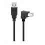 Microconnect USBAB2leņķveida2 USB kabelis USB 2.0 1,8 m USB A USB B Melns
