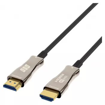 EFB Elektronik HDMI optiskās šķiedras kabelis AOC Active 4K60Hz melns - Digitālais/Video/Displejs - 20 m (HDMI-20-00008)