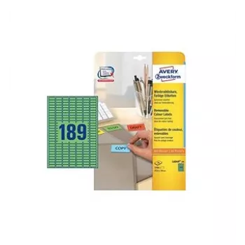 Pašlīmējošā etiķete Avery L6049-20 Zaļa