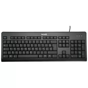 Wortmann AG TERRA 1500 tastatūra — pilna izmēra USB QWERTZ, franču izkārtojums, melna, pele iekļauta