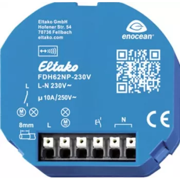 Eltako Funk Schaltaktor FDH62NP-230V+FTKB-rw — bezvadu pārslēgšanas izpildmehānisms, 230 V