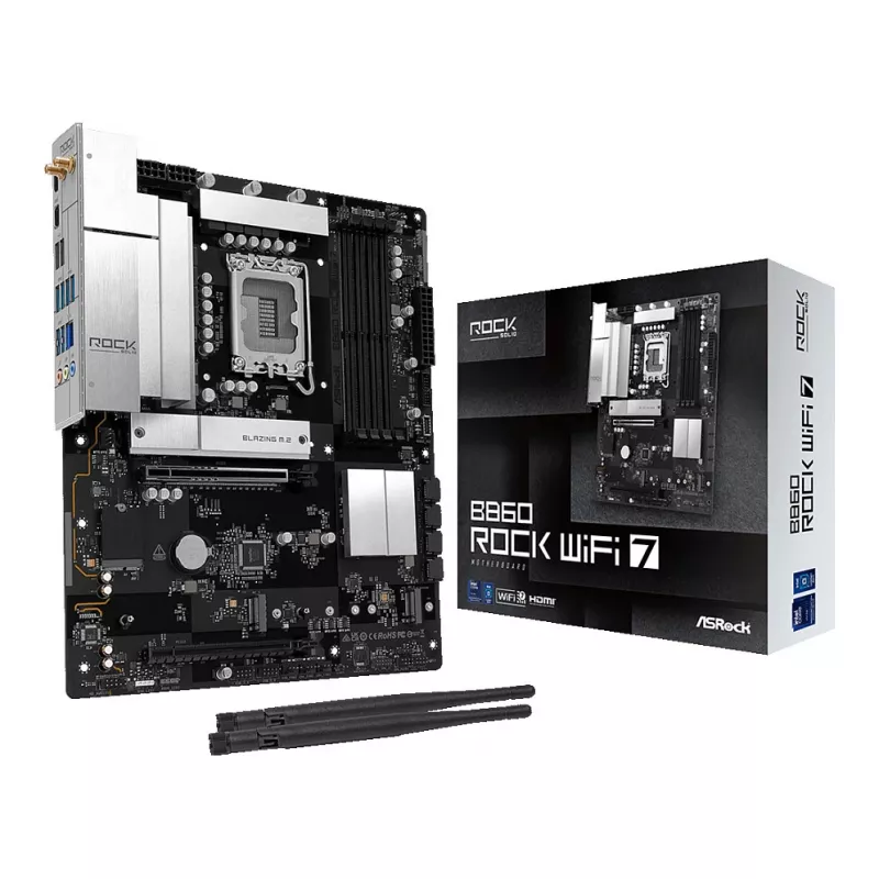 ASRock B860 Rock WiFi 7 ATX mātesplate