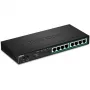 TRENDnet TPE-TG84 - Slēdzis - 8 x 10/100/1000 (PoE+) - Galddatoram, sienas montāžai - PoE+ (120 W)