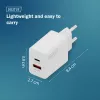AC iekštelpu USB GaN lādētājs DIGITUS DA-10301 — 30W, 1× USB-C, 1× USB-A, 100–240V, balts