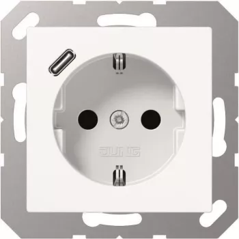 Schuko kontaktligzda ar USB A1520-18CWW C tipa (A1520-18CWW)