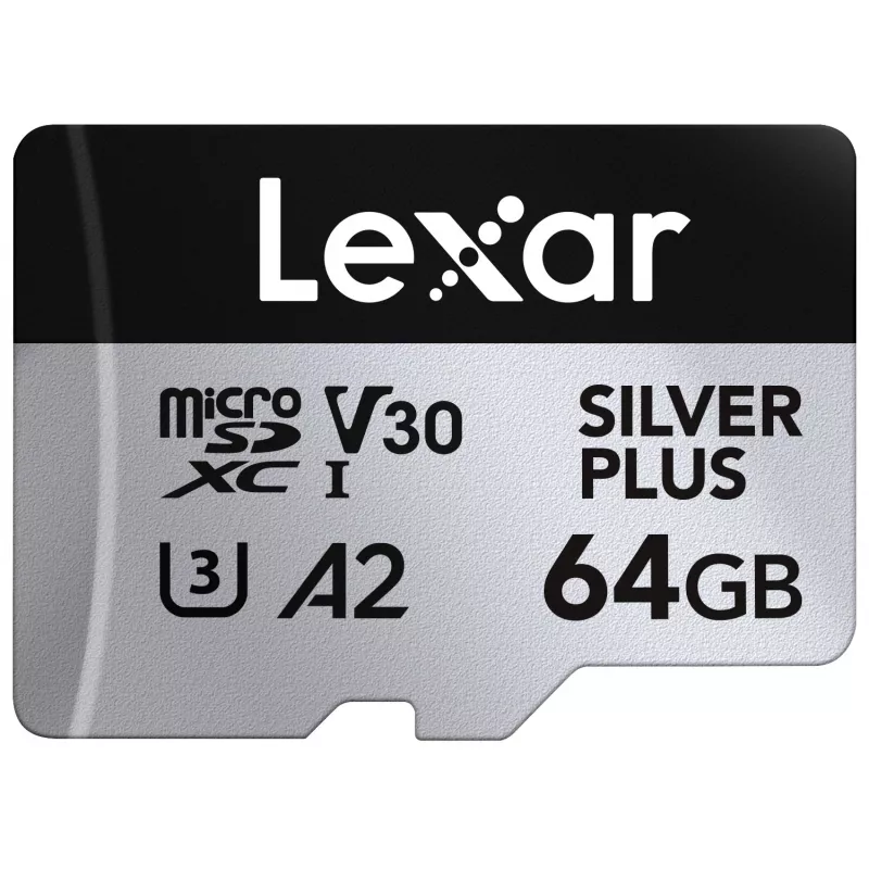 MicroSD karte Lexar 64GB UHS-I Class 3 SILVER PLUS