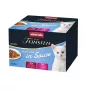 Mitrā kaķu barība animonda Vom Feinsten Kitten pilnvērtīga maltīte — 24 x 85 g paplātes, 81% mitruma, 9% olbaltumvielu, augšanai (2–4,9 kg)