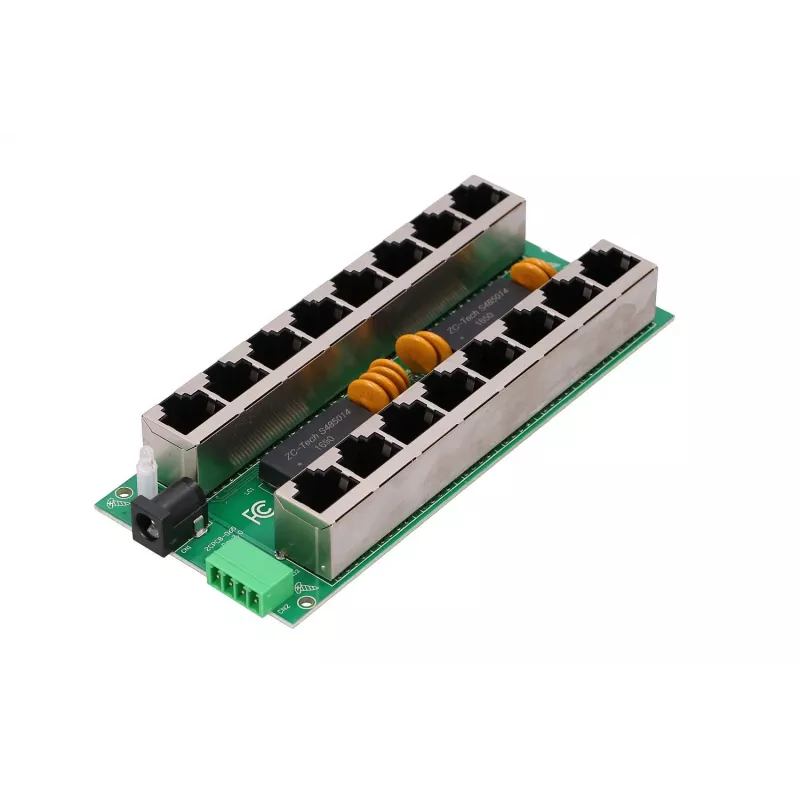 PoE inžektors Extralink Gigabit 8 Portu 1000Mb/s RJ45 B režīms