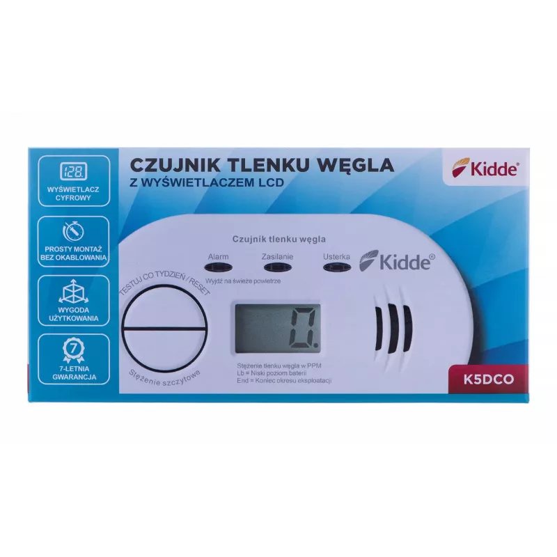 K5DCO KIDDE OGLEKĻA MONOKSĪDA UN OGLEKĻA MONOKSĪDA DETEKTORS