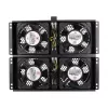 Dzesēšanas ventilators Extralink EX.8673 4 virzienu ventilatora bloks stāvošiem skapjiem 2 m kabelis ar ES spraudni