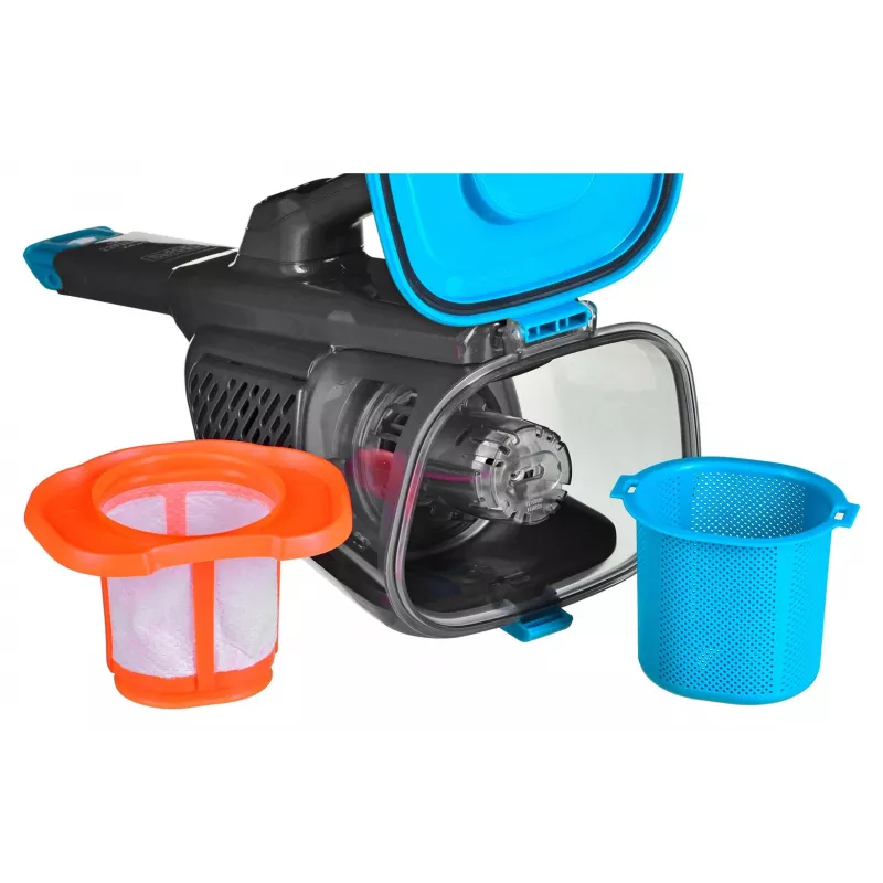 Black & Decker BHHV320J rokas putekļsūcējs zils, titāns, bez maisa