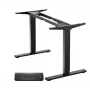 Elektrisks stāvošā galda rāmis ONKRON CDF222E-B, divkāju, melns, kravnesība 100 kg, platums 100–170 cm, minimālais augstums 73 cm